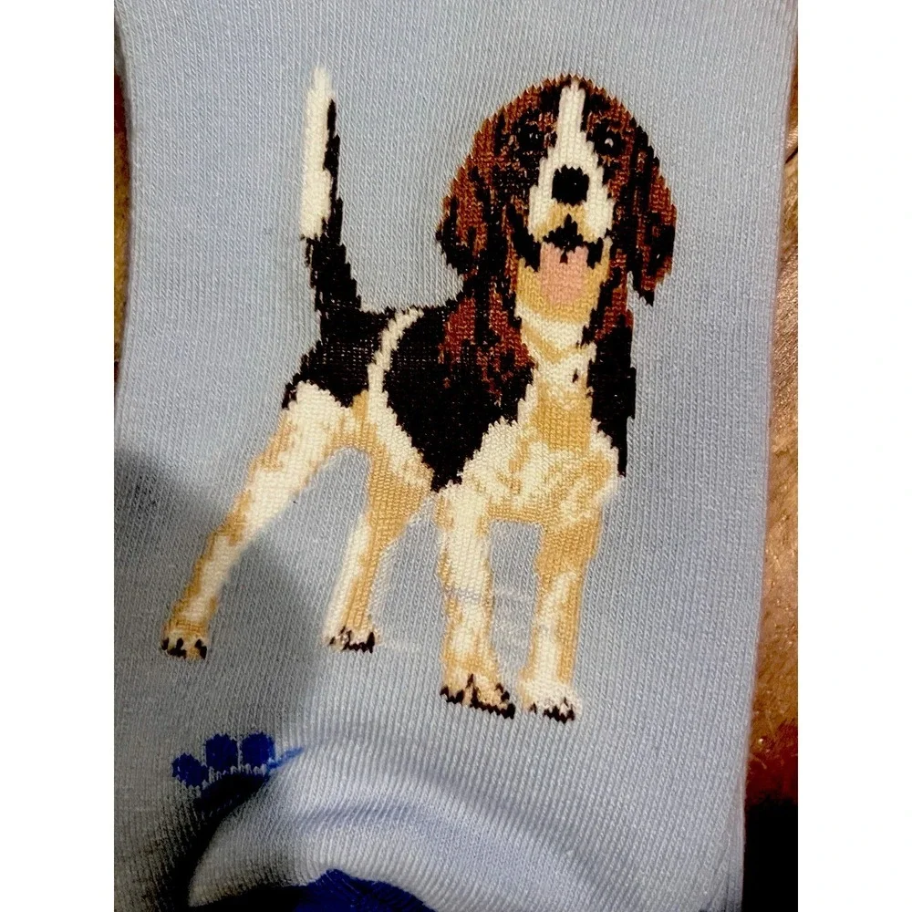 Life Is Better With Yorkie & Beagle Crew Socks NWT Unisex One Size E&S Pets